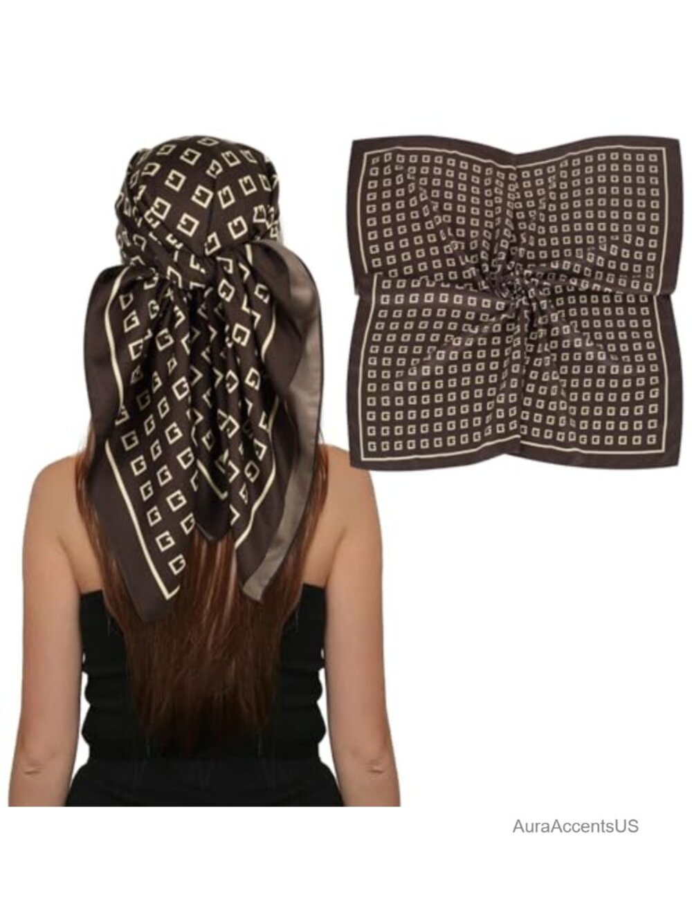 Luxury Satin Head Scarf, Silk-Like Wrap, Versatile, Hair Accessory